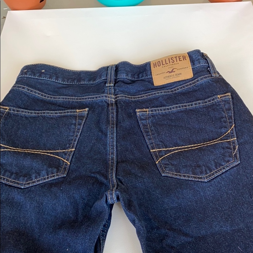 Hollister Authentic slim straight dark blue jeans
